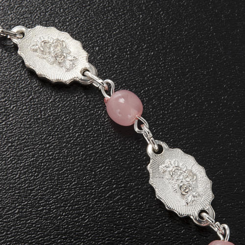 Ghirelli bracelet, Our Lady of Fatima, pink glass 4