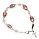 Ghirelli bracelet, Our Lady of Fatima, pink glass s1
