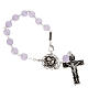 Ghirelli single-decade rosary in lilac glass 8mm s1