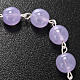 Ghirelli single-decade rosary in lilac glass 8mm s4