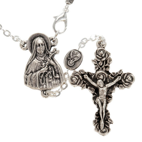Ghirelli single-decade rosary, Saint Teresa in brass, 6x8mm 2