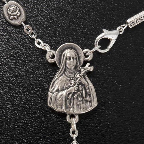 Ghirelli single-decade rosary, Saint Teresa in brass, 6x8mm 4
