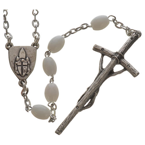 Ghirelli rosary in Bohemia glass, Pope John Paul II 2