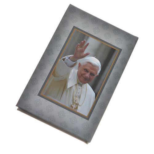 Rosario Ghirelli vetro di Bohemia bianco Benedetto XVI 5