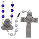 Saint Teresa rosary with blue glass spheres sized 6 mm s2