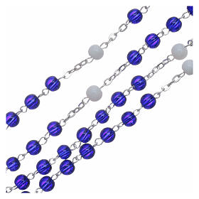Rosenkranz zum 100-jährigen Jubiläum der Marienerscheinungen in Fatima Glasperlen 6 mm blau s3