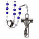 Centenary of Fatima rosary with blue 6 mm glass spheres s1
