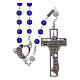 Centenary of Fatima rosary with blue 6 mm glass spheres s2