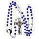 Centenary of Fatima rosary with blue 6 mm glass spheres s4