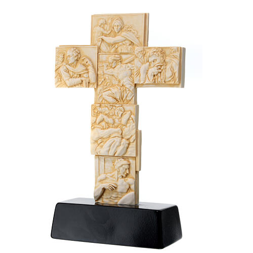 Tischkreuz, Motive der Sixtinischen Kapelle, 25x15x5 cm 4