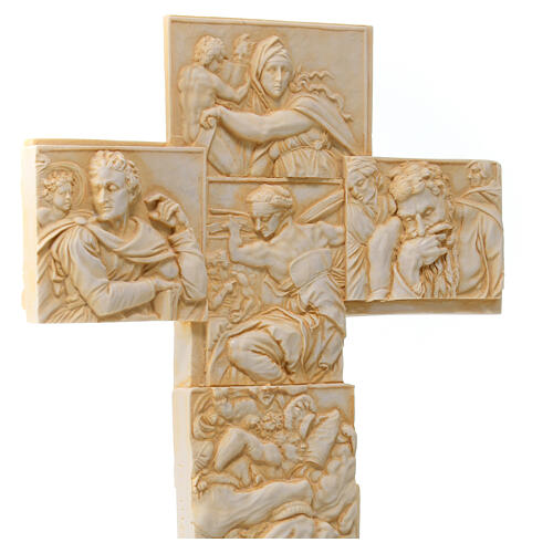 Tischkreuz, Motive der Sixtinischen Kapelle, 25x15x5 cm 5
