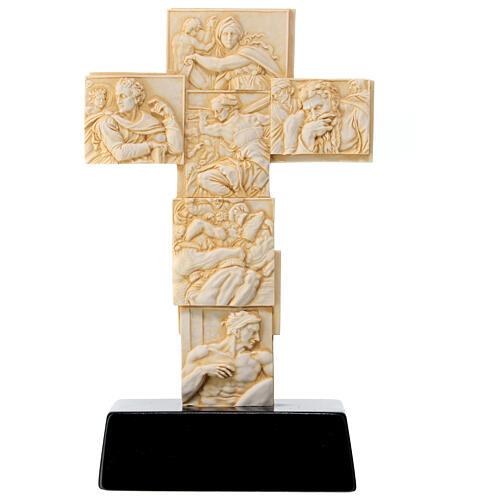 Tischkreuz, Motive der Sixtinischen Kapelle, 25x15x5 cm 6