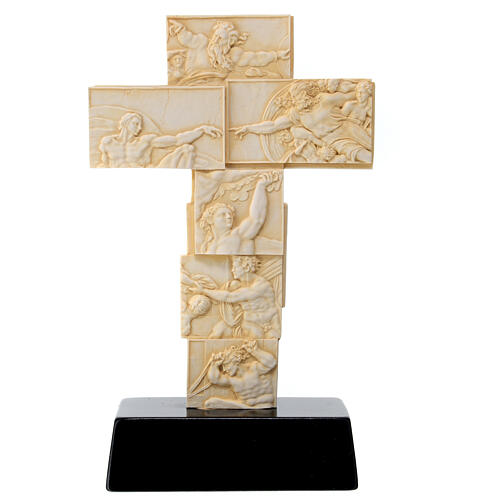 Croix à poser Chapelle Sixtine 25x15x5 cm 1