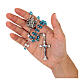 Ghirelli rosary of Medjugorje, aquamarine beads of 6 mm s9