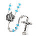 Ghirelli rosary Medjugorje aquamarine beads 6 mm s1