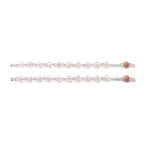 Ghirelli rosary St Gianna pink beads 6 mm 3