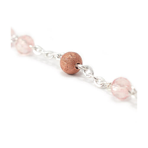 Ghirelli rosary St Gianna pink beads 6 mm 5