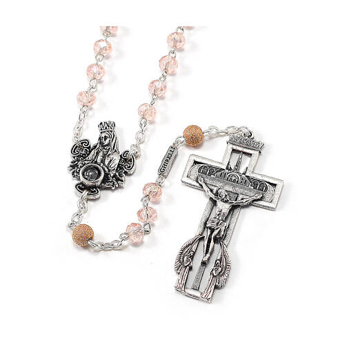 Collana Rosario In Acciaio Inox Oro Giallo – Uomo/Donna, Grani 6mm, Medaglietta Madonnina E Croce, 50 Cm
