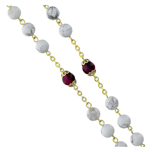 Ghirelli rosary of Holy Easter, golden metal and 8 mm beads 3