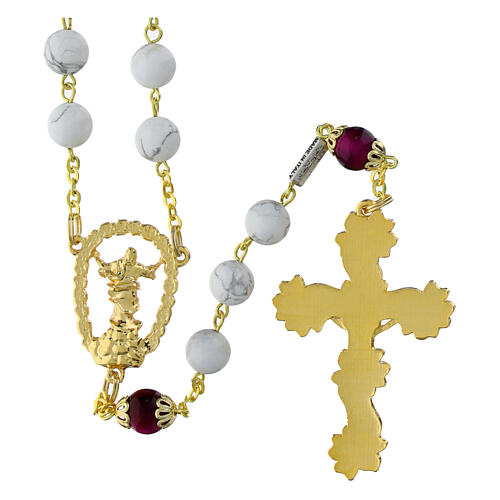 Chapelet Ghirelli doré Sainte Pâque grains 8 mm 2