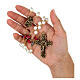 Ghirelli rosary of St Thérèse of Lisieux, 8 mm white beads s6