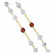 Chapelet Ghirelli Sainte Thérèse de Lisieux blanc 8 mm s3