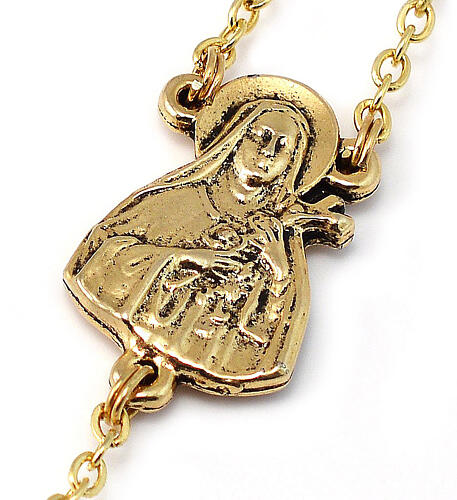 Ghirelli rosary Saint Teresa Lisieux white 8 mm 2