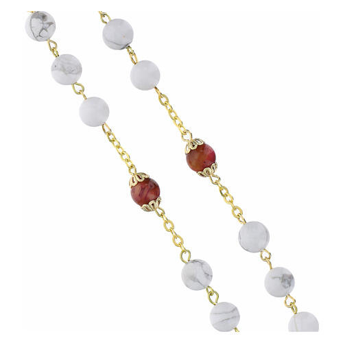 Ghirelli rosary Saint Teresa Lisieux white 8 mm 3