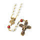 Ghirelli rosary Saint Teresa Lisieux white 8 mm s1