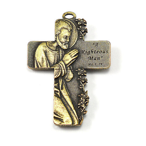 Ghirelli rosary of Saint Joseph, 8 mm white glass beads 6