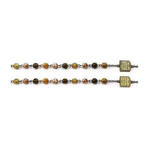 Ghirelli rosary of the 10 Commandments, glass beads of 8 mm 3