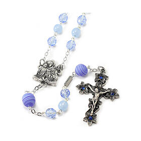 Ghirelli Rosary St Anthony Bohemia sapphire diam 8 mm