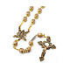 Ghirelli rosary of the Annunciation, golden metal and 8 mm beads s1