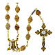 Ghirelli rosary of the Annunciation, golden metal and 8 mm beads s1