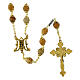 Ghirelli rosary of the Annunciation, golden metal and 8 mm beads s2