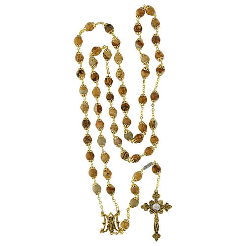 Ghirelli rosary Annunciation, golden 8 mm 4