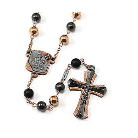 Ghirelli rosary with 8 mm hematite beads