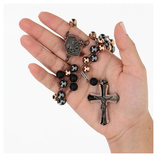 Ghirelli rosary with 8 mm hematite beads 9