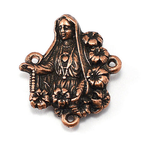Ghirelli-Rosenkranz, Madonna von Fatima, mit schwarzen 6 mm Perlen 2