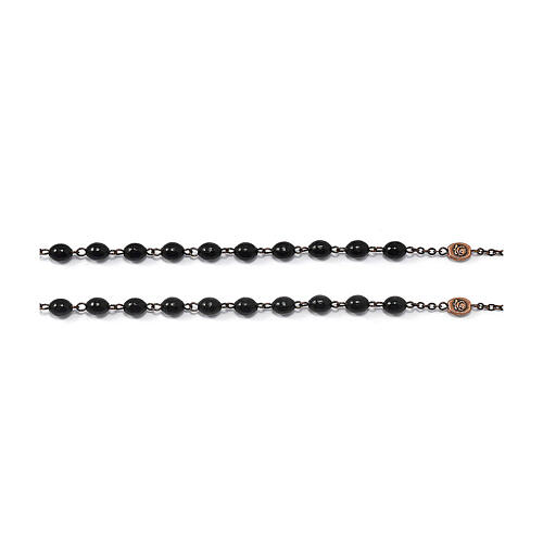 Ghirelli rosary of Our Lady of Fatima, black wooden beads of 6 mm 3