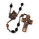 Ghirelli rosary of Our Lady of Fatima, black wooden beads of 6 mm s1