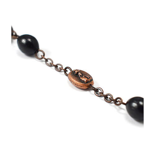 Ghirelli Fatima rosary black wood beads 6 mm 5