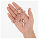 Rosario Ghirelli prezioso argento 925 oro rosa grani 6 mm s7