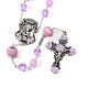 Ghirelli rosary for women, 10 mm Murano glass beads and old silver finished metal s1