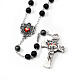 Ghirelli rosary for men, face of Christ, 8 mm hematite beads s1