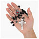 Ghirelli rosary for men 8 mm face of Christ silver hematite s9
