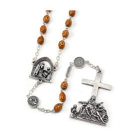 Ghirelli rosary Notre-Dame de Paris and Pietà of Costou, oval beads of 6x8 mm