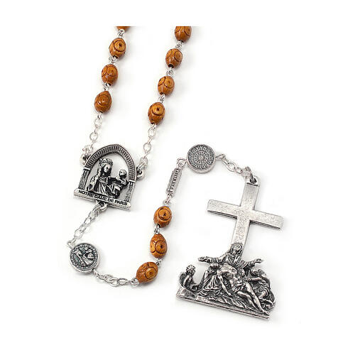 Ghirelli rosary Notre-Dame de Paris and Pietà of Costou, oval beads of 6x8 mm 1