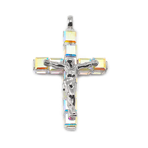 Rosario Ghirelli con cristales del Cuerpo de Jesús en plata con cuentas de 4 mm 3