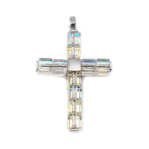 Rosario Ghirelli con cristales del Cuerpo de Jesús en plata con cuentas de 4 mm 5